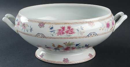Famille Rose Oval Tureen No Lid