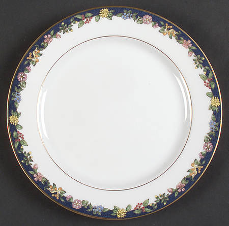 Fiorini Bleu (No Gold Outlined Flowers) Salad Plate