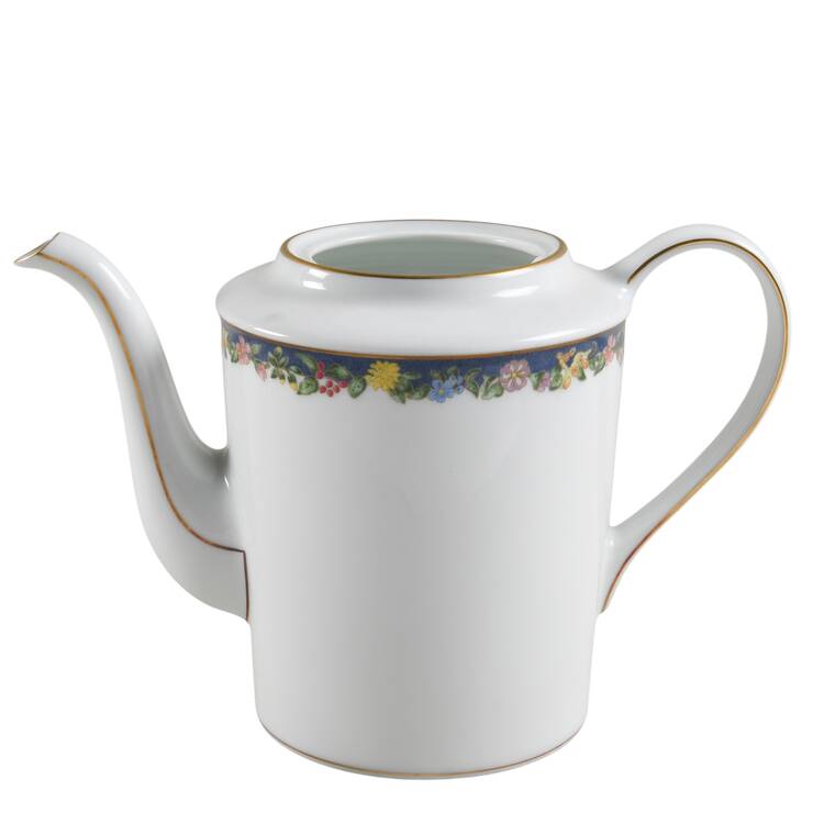 Fiorini Bleu (No Gold Outlined Flowers) Coffee Pot No Lid