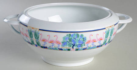 Flamants Roses Round Vegetable No Lid