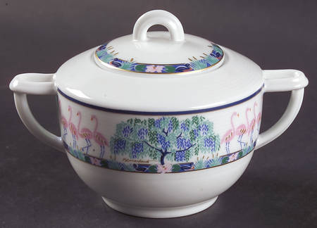 Flamants Roses Mini Sugar Bowl & Lid