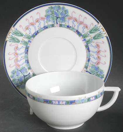 Flamants Roses Breakfast Cup & Saucer Set