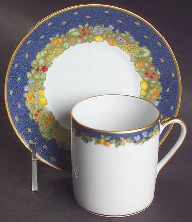Frutti Fiori Flat Cup & Saucer Set