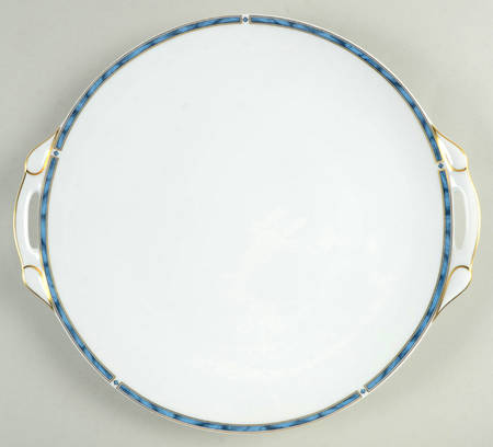 Gemme Bleu Handled Cake Plate