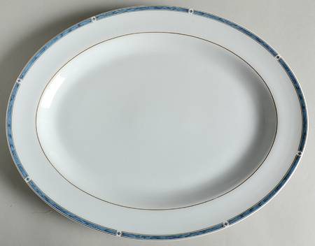 Gemme Bleu 13" Oval Serving Platter by Bernardaud