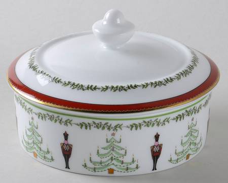 Grenadiers Round Box & Lid by Bernardaud