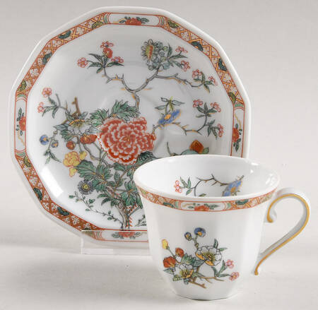 Hong Kong Flat Demitasse Cup & Saucer Set