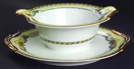 Horn of Plenty Gravy Boat with Attached Underplate