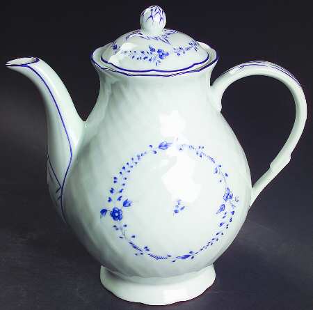 Hortense Blue (Blue Trim) Coffee Pot & Lid