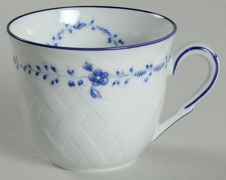 Hortense Blue (Blue Trim) Flat Demitasse Cup
