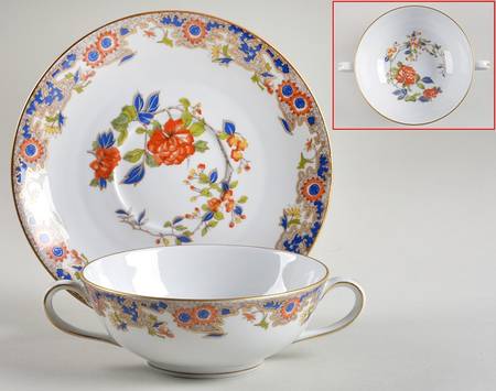 Karikal Flat Cream Soup Bowl & Saucer Set