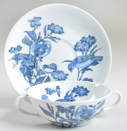 Kyoto Flat Cream Soup Bowl & Saucer Set