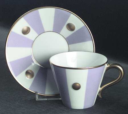 Lipari Lavender Flat Cup & Saucer Set