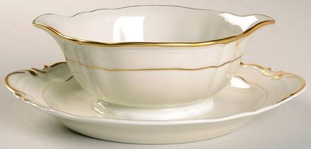 Louis XV Gravy Boat with Attached Underplate