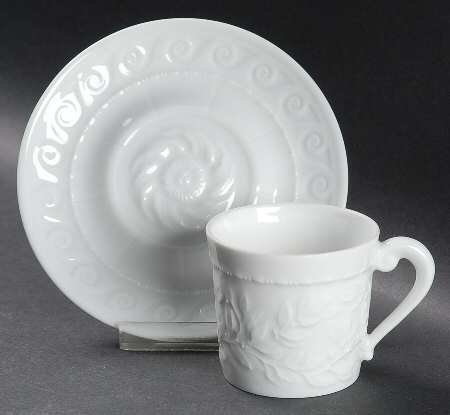 Louvre Flat Demitasse Cup & Saucer Set