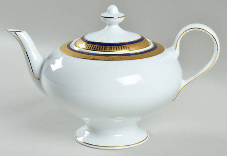 Madison Blue Teapot & Lid by Bernardaud