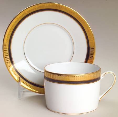 Madison Black Flat Cup & Saucer Set