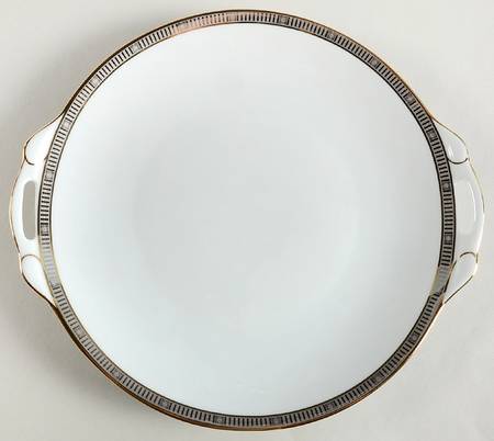 Madison Platinum Handled Cake Plate