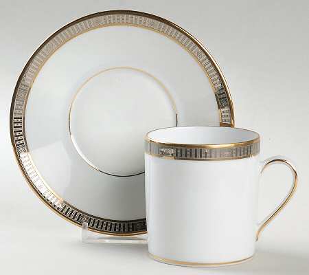 Madison Platinum Flat Cup & Saucer Set