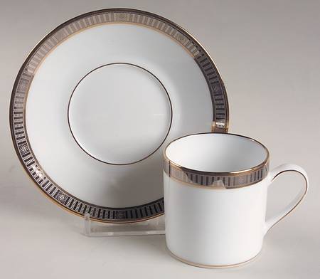 Madison Platinum Flat Demitasse Cup & Saucer Set
