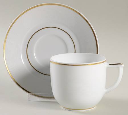 Marly Gold Flat Cup & Saucer Set