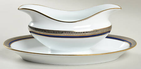 Madison Platinum Blue Gravy Boat