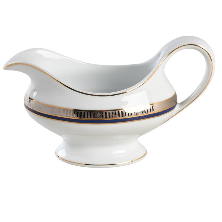 Madison Platinum Blue Gravy Boat
