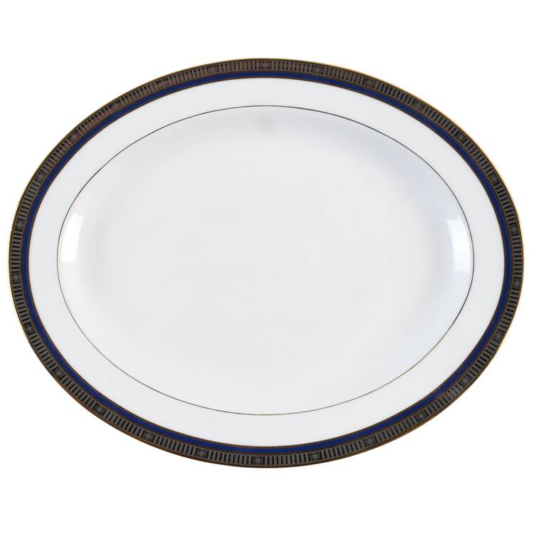 Madison Platinum Blue 13" Oval Serving Platter