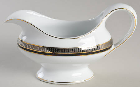 Madison Platinum Black Gravy Boat