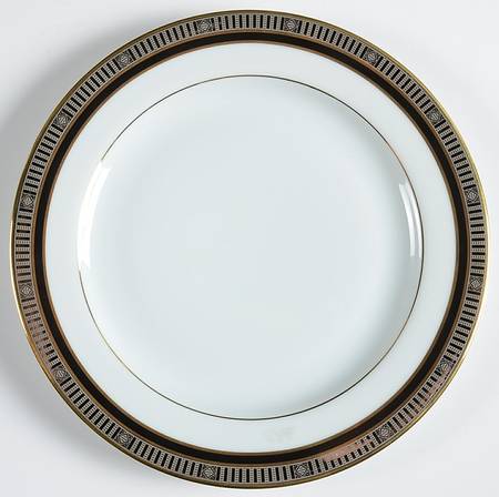 Madison Platinum Black Dessert/Pie Plate by Bernardaud