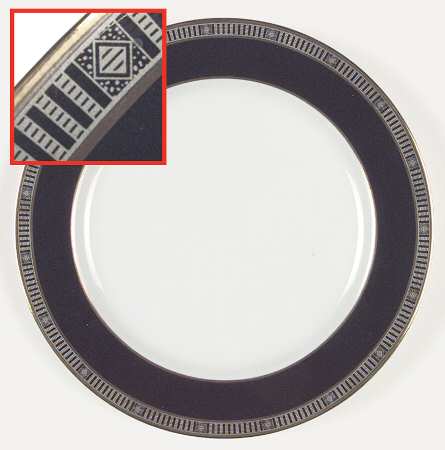 Madison Platinum Black Salad Plate