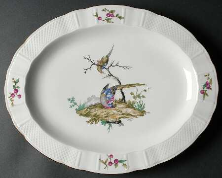 Mennecy 15" Oval Serving Platter by Bernardaud