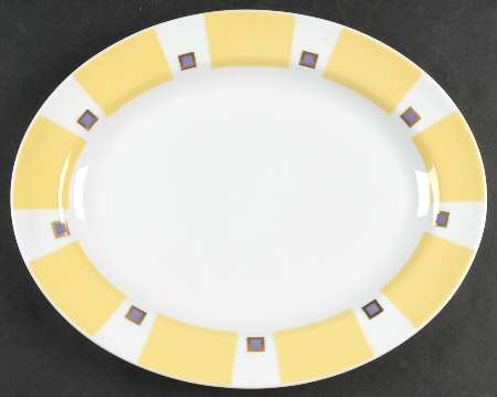 Mikado 13" Oval Serving Platter by Bernardaud