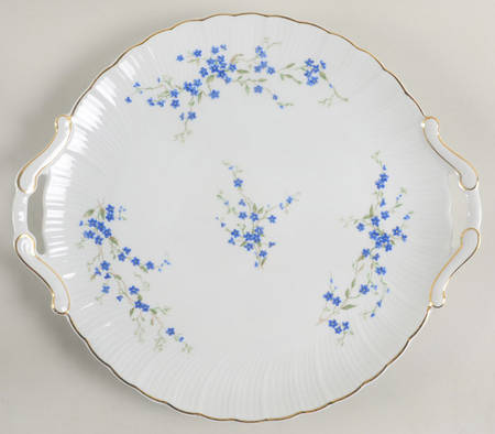 Myosotis Handled Cake Plate by Bernardaud