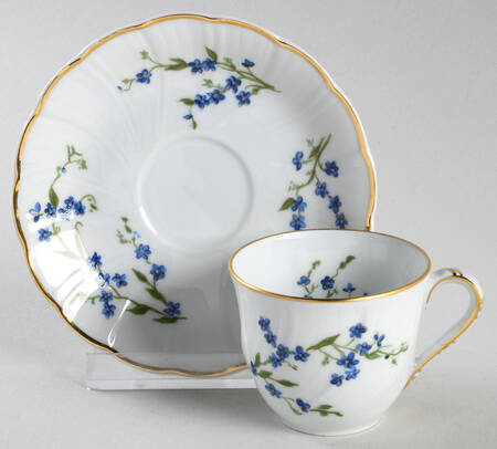 Myosotis Flat Demitasse Cup & Saucer Set