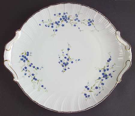 Myosotis Handled Cake Plate by Bernardaud