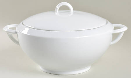 Nereides White Round Covered Vegetable