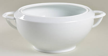 Nereides White Round Vegetable No Lid