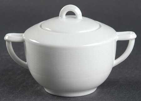 Nereides White Sugar Bowl & Lid