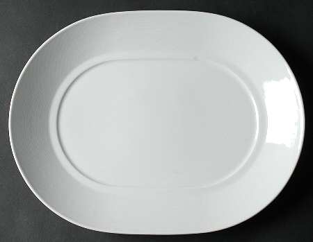 Nereides White 13" Oval Serving Platter