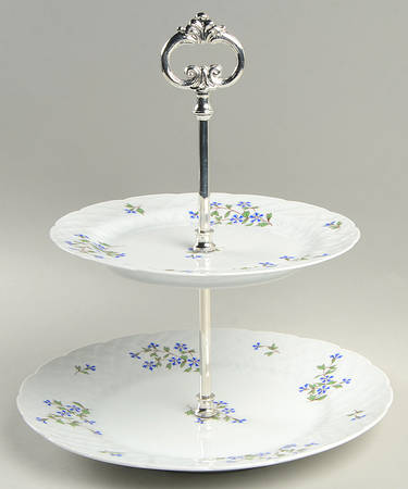 Nicole 2 Tiered Serving Tray (Dinner & Salad Plate)