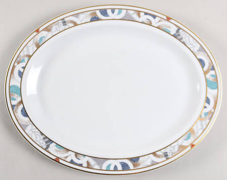 Paris (Geometric Nudes) 15" Oval Serving Platter