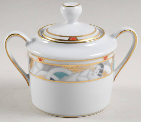 Paris (Geometric Nudes) Mini Sugar Bowl & Lid by Bernardaud