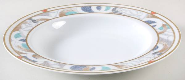 Paris (Geometric Nudes) Rim Soup Bowl