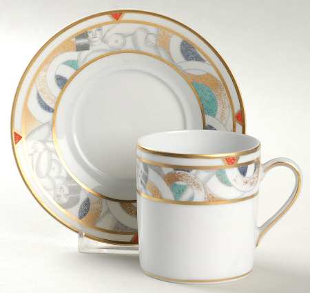 Paris (Geometric Nudes) Flat Cup & Saucer Set
