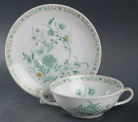 Pekin Flat Cream Soup Bowl & Saucer Set