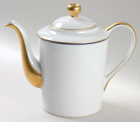 Perouse Blue Coffee Pot & Lid by Bernardaud