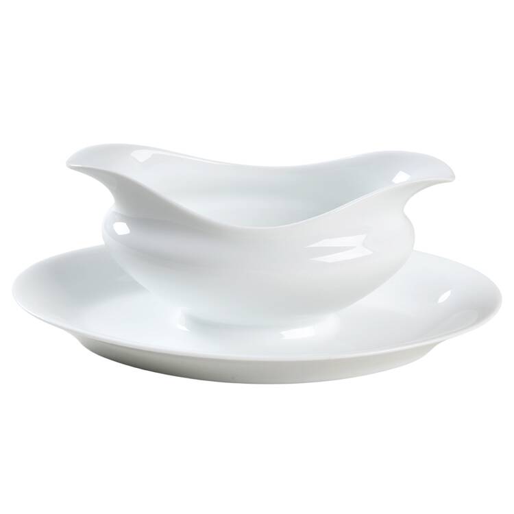 Phoebe Gravy Boat with Attached Underplate by Bernardaud