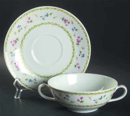 Poe Flat Cream Soup Bowl & Saucer Set