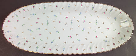 Pompadour (Scalloped, White Background) Fish Platter